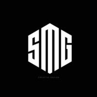 Letter design SMG hexagon shape logo vector