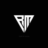 Letter design RM triangle elegant logo vector