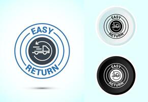 Easy return icon design illustration vector