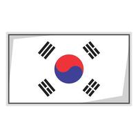 South Korean flag shield element vector