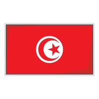 Tunisian national flag Badge element vector