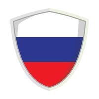 Russian national flag shield Badge element vector