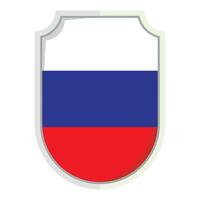 Russian flag shield Badge element vector