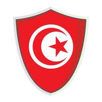 Tunisian flag shield Badge element vector