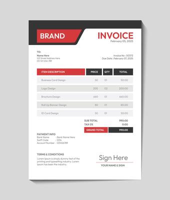 Invoice design template