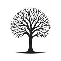 Tree Without Leaves Silhouette Vectors for Web Elements