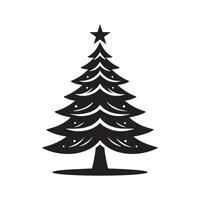 Christmas Tree Silhouettes for Web and Print vector