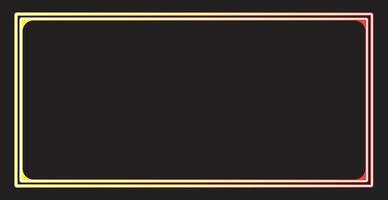 Minimalist Rectangular Frame with Black Background vector