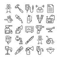Simple Icon Set Medical Healthcare Related Outline Used For Website Design And App Development Illustration On An Isolated White Background vector