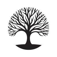 Tree Without Leaves Silhouette for Business Branding vector
