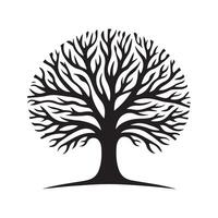Tree Without Leaves Silhouette Art for Print Projects vector