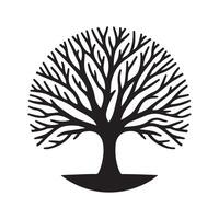 Tree Without Leaves Silhouette Set for Graphic Designers vector