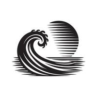 High-Resolution Sea Wave Silhouette Vectors Elements