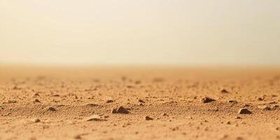 Minimalist desert landscape with fine sands and soft horizon for background design photo