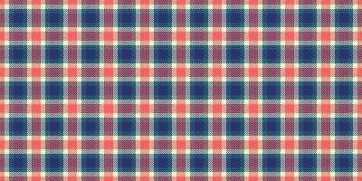 Vibrant coral, teal, and cream plaid pattern. Perfect for textile design, website backgrounds, or fashion projects. Seamless repeat texture adds visual interest and retro style. vector
