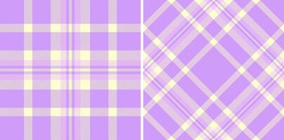 Pattern textile tartan of background seamless with a plaid texture fabric check. Set in novelty colors. Fashion design sample ideas. vector