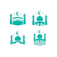 mosque set collection icon logo design vector