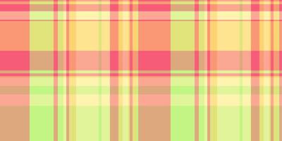 Loft check seamless fabric, artwork plaid tartan texture. Velvet textile background pattern in orange and red colors. vector