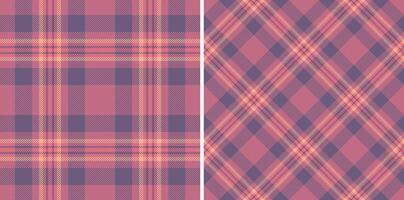 Tartan background pattern of seamless plaid with a textile check texture fabric. Set in halloween colors in current fashion trend. vector