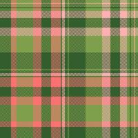 Scotland plaid background textile, handsome tartan fabric. Purity pattern check texture seamless in green and red colors. vector