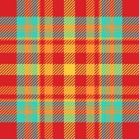 Subtle textile plaid texture, ornamental seamless check . Part background pattern tartan fabric in red and tangerine colors. vector