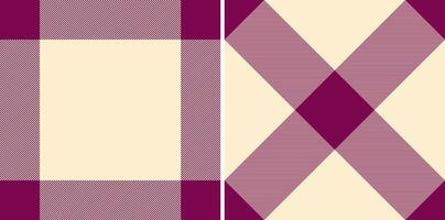 Elegant burgundy and cream plaid patterns. Perfect for textile designs, website backgrounds, or crafting projects. Two versatile variations offer design flexibility. vector