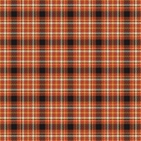 Fold background fabric seamless, free check plaid. Fur texture textile pattern tartan in orange and black colors. vector