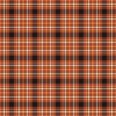 Fold background fabric seamless, free check plaid. Fur texture textile pattern tartan in orange and black colors.