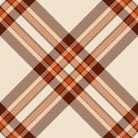 Table cloth seamless check tartan, outfit fabric plaid. Canvas texture background pattern textile in light and red colors. vector
