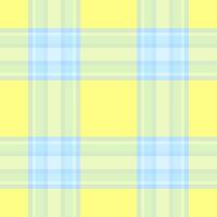 Deco seamless pattern plaid, dining texture tartan textile. Soft check background fabric in light and yellow colors. vector