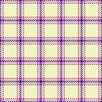 Platform texture seamless background, soft textile check tartan. Thanksgiving fabric plaid pattern in light and pink colors. vector