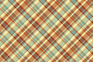 Scrapbook check textile, mexican background texture pattern. Glamor fabric seamless tartan plaid in orange and light colors. vector