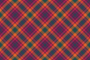 Serene fabric texture tartan, crease seamless background pattern. Messy plaid check textile in dark and red colors. vector