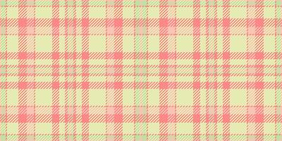 Setting textile check fabric, production background plaid tartan. Amazing seamless pattern texture in light and red colors. vector