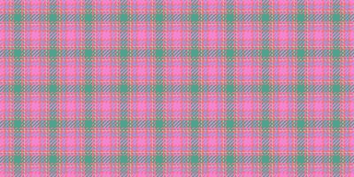Clan check tartan texture, wool fabric pattern plaid. Book background seamless textile in red and teal colors. vector