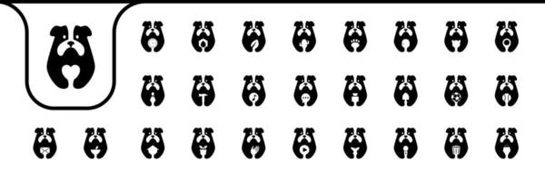 animal pet bulldog flat icon design vector