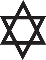 Magen David another name for the Star of David simple silhouette black illustration vector