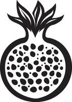 Pomegranate symbol of righteousness icon black illustration vector