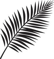 Black icon of a palm branch symbolizing victory and peace vector