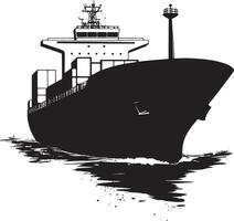 Simple silhouette black design for shipping. vector