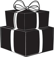 Package simple silhouette black illustration vector