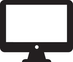 Computer Monitor icon black illustration vector