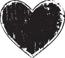 art of a simple black heart silhouette. vector