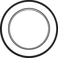 Plate Icon in Black Style vector