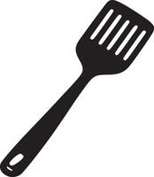 Spatula Silhouette Designed in Black vector