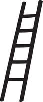 Simple ladder icon in black style. vector