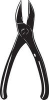Wire cutter symbol in black design. vector