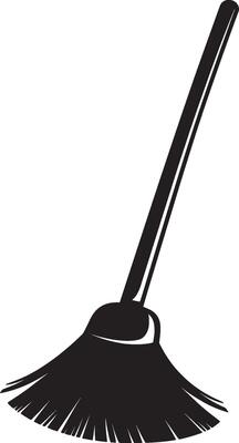 Mop icon design in black illustration.