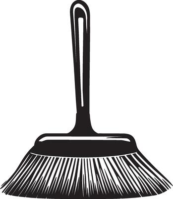 Dustpan outline black illustration