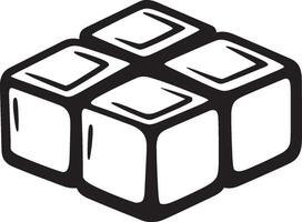 Ice Cube icon black illustration vector